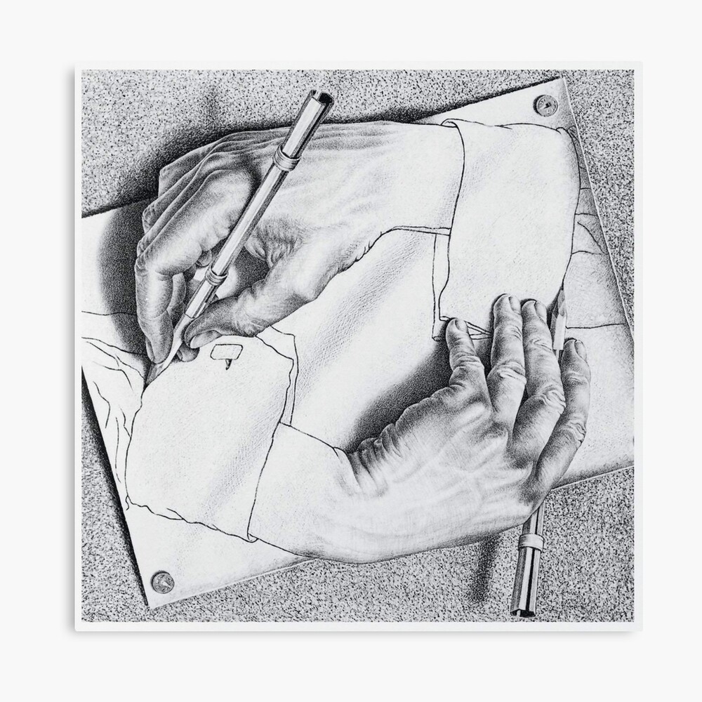 Mc Escher Drawing Hands 1948 Artwork For Posters Prints Tshirts