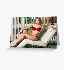 White Recliner Greeting Card