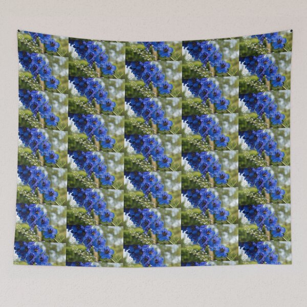 Item preview, Sapphire Blues and Pale Greens - a Showy Delphinium designed and sold by Georgia Mizuleva.