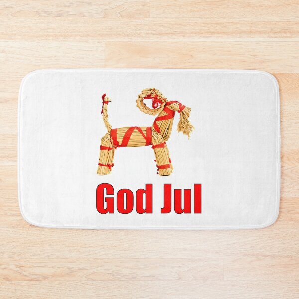 Artikelvorschau, God Jul Swedish Straw Goat Frohe Weihnachten Skandinavien Julbok entworfen und verkauft von funnytshirtemp.