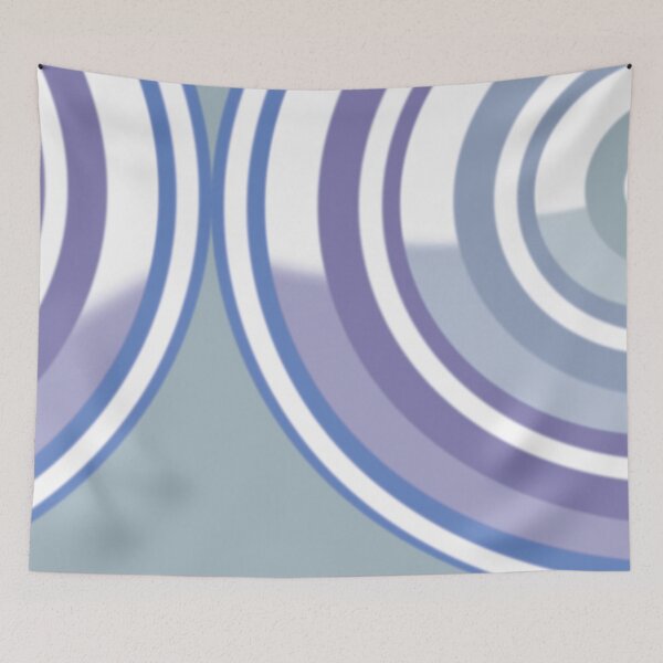 Item preview, New System  Six Muted Pastel Blues and White Circular Abstract Design by Jenny Meehan designed and sold by Jenny Meehan Art Prints and Patterns  .