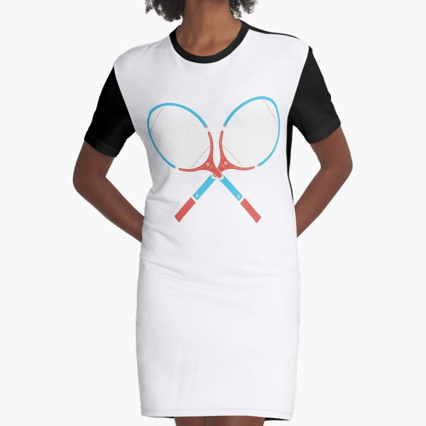 Retro tennis racket Graphic T-Shirt Dress