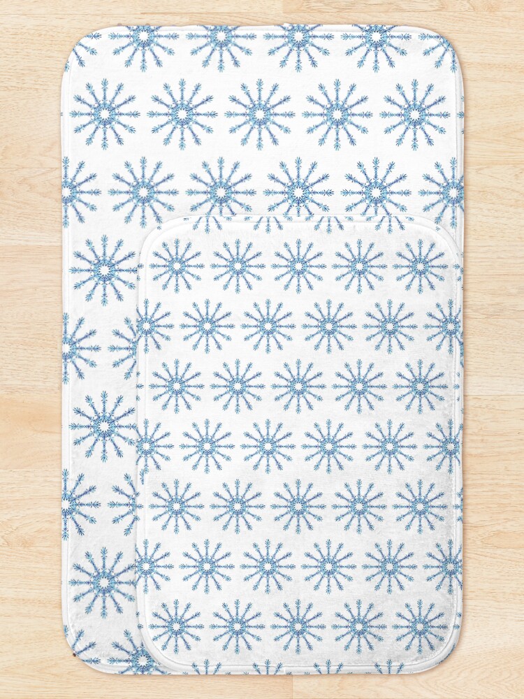 Alternate view of Snowflakes Bath Mat