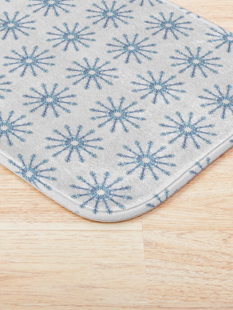 Alternate view of Snowflakes Bath Mat