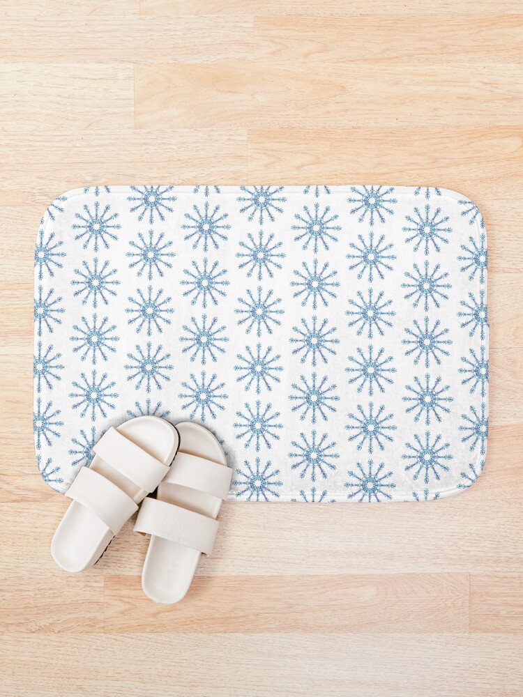 Alternate view of Snowflakes Bath Mat