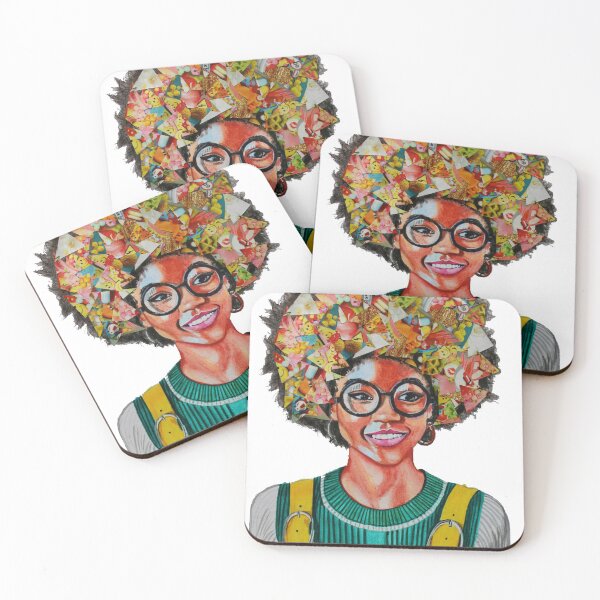Item preview, Girl with afro and round glasses designed and sold by GoolPictures.