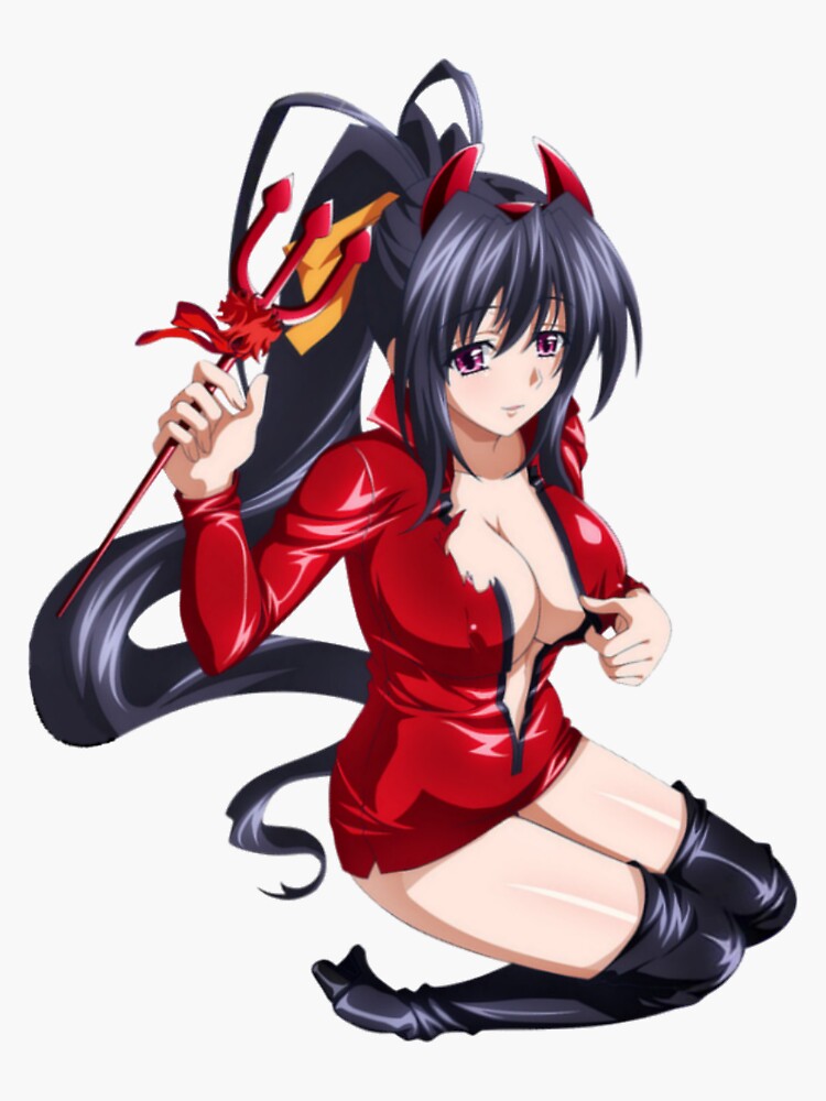 Akeno Devil Costume Sticker For Sale By Animewaifus Redbubble 