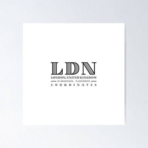 Item preview, London Coordinates designed and sold by action-zebra.