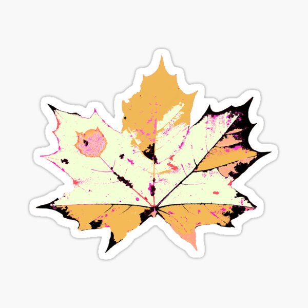 Herbst Blätter in Senf Farben Sticker