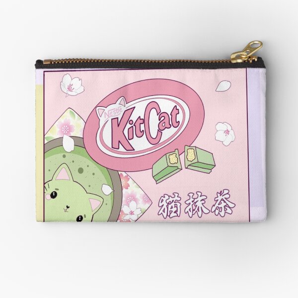 Matcha KitCat Zipper Pouch