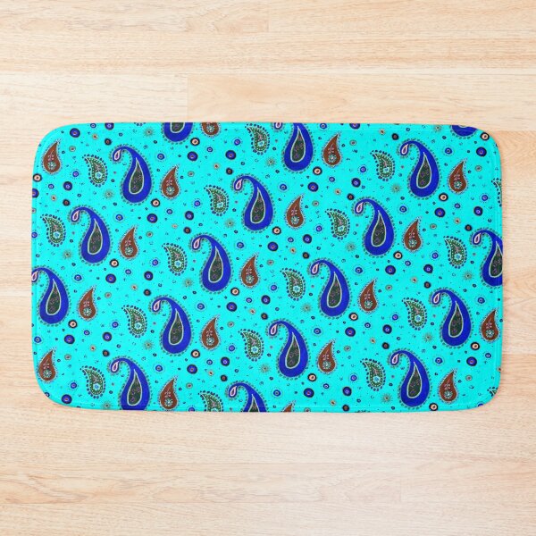 Item preview, Cashmere pattern on blue background designed and sold by Zamen.