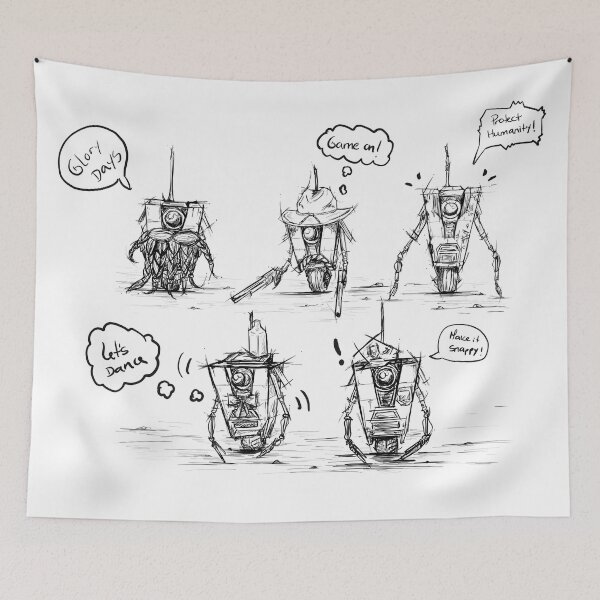 Item preview, Borderlands Claptrap Quote Party designed and sold by SketchingSofia.