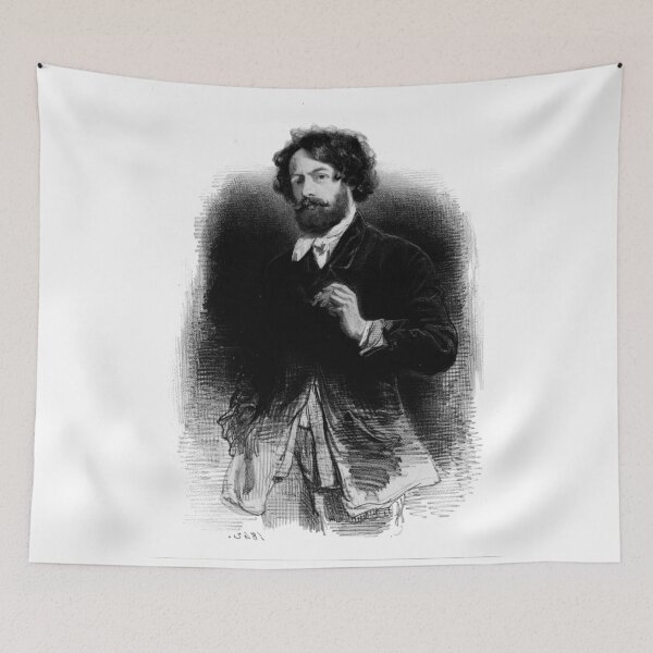 Item preview, Etude, self portrait - Paul Gavarni - 1842 designed and sold by CrankyOldDude.