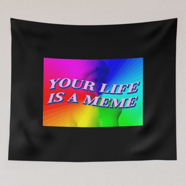 Item preview, Your Life is a Meme 80s Aesthetic Vaporwave Design for Otaku design designed and sold by D-C-Designs.