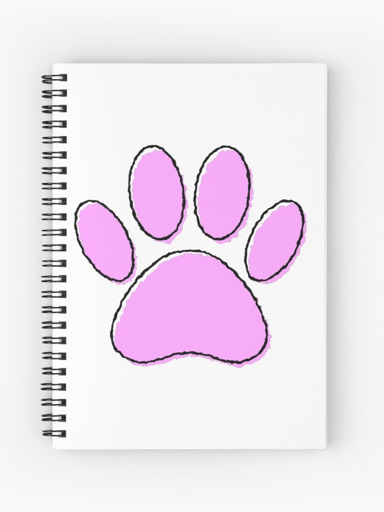 Cuaderno de espiral «Dibujo lindo de la pata del perrito rosado» de Almdrs  | Redbubble