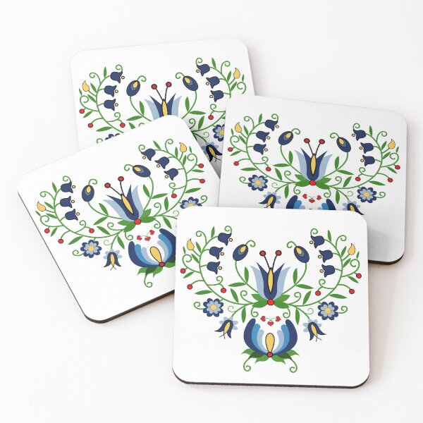 Item preview, Folk - beautiful heart shaped kashubian composition, white background designed and sold by FK-UK.