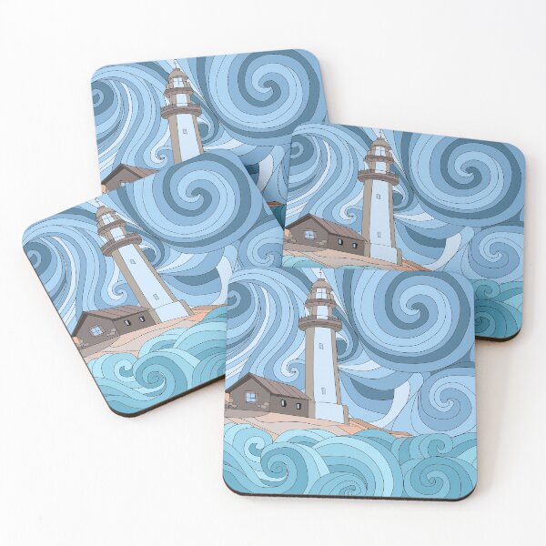 Item preview, lighthouse, sea, rocks designed and sold by AvotArt.