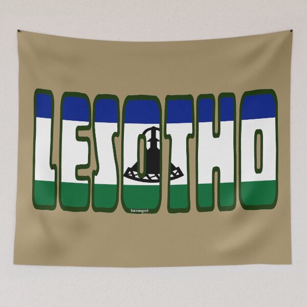 Item preview, Lesotho Font with Lesothian Flag designed and sold by Havocgirl.
