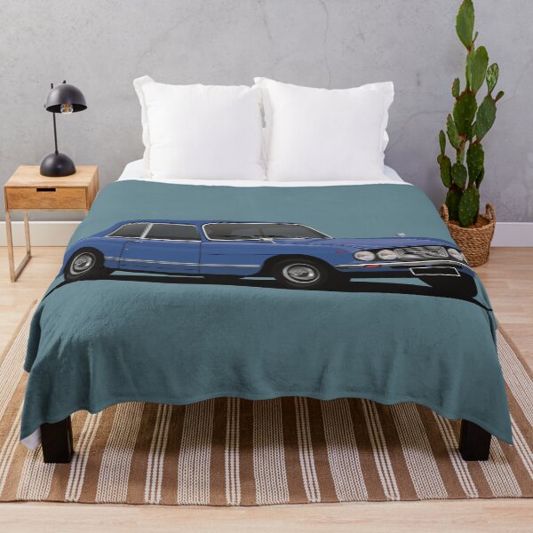 Item preview, Bristol 411 - blue car illustration designed and sold by knappidesign.