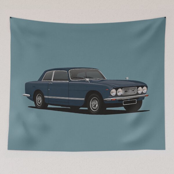 Item preview, Bristol 411 - dark blue car illustration designed and sold by knappidesign.