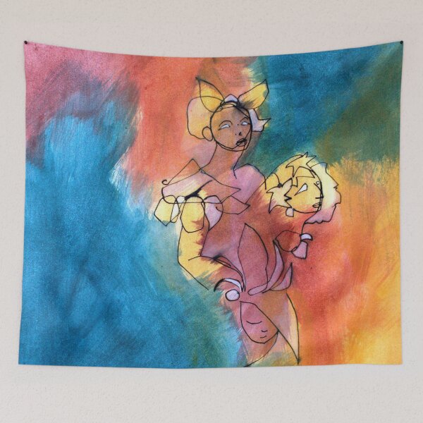 Item preview, A Row of Lassies designed and sold by Tamsin Haggis.