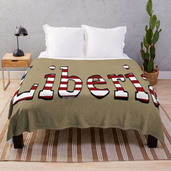 Item preview, Liberia Font with Liberian Flag designed and sold by Havocgirl.