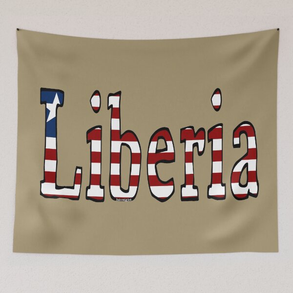 Item preview, Liberia Font with Liberian Flag designed and sold by Havocgirl.
