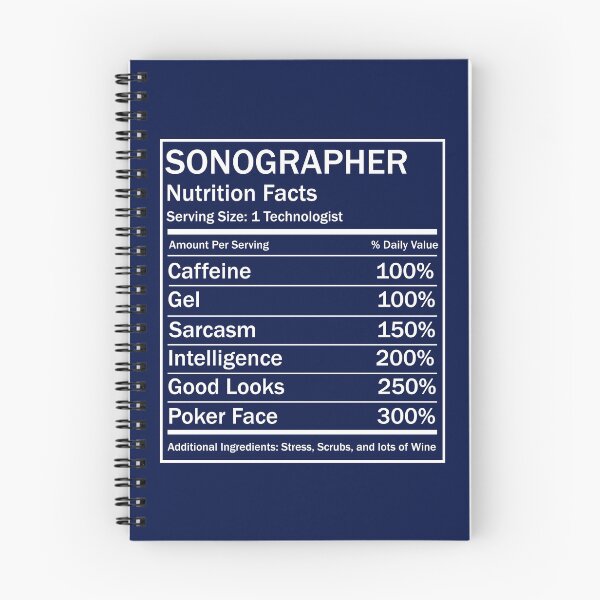 Item preview, Funny Ultrasound Gifts Nutrition Facts Navy by SonoGiggles designed and sold by SonoGiggles.