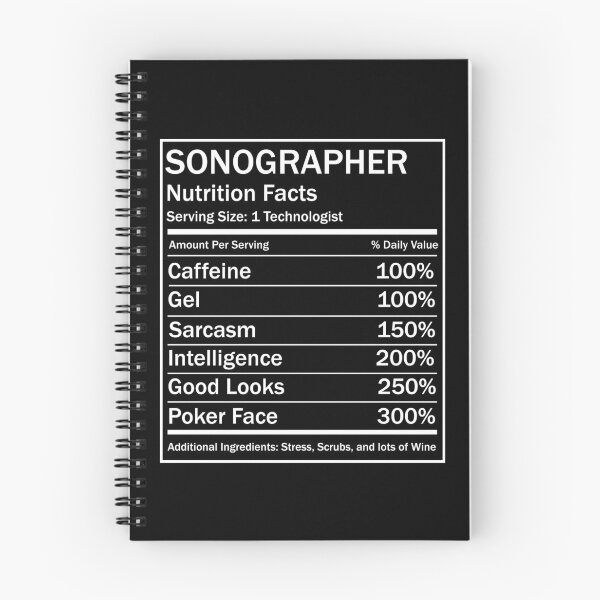 Item preview, Funny Ultrasound Gifts Nutrition Facts Black by SonoGiggles designed and sold by SonoGiggles.