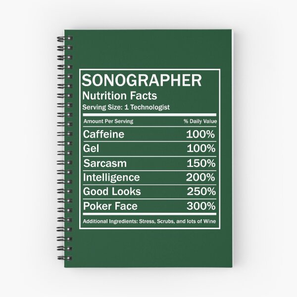 Item preview, Funny Ultrasound Gifts Nutrition Facts Green by SonoGiggles designed and sold by SonoGiggles.