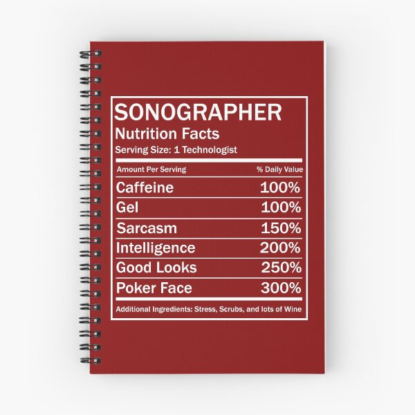 Item preview, Funny Ultrasound Gifts Nutrition Facts Red by SonoGiggles designed and sold by SonoGiggles.