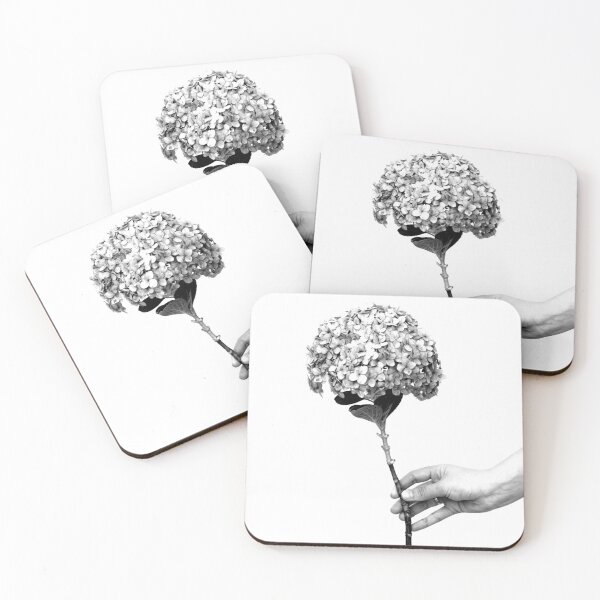 Item preview, Hortensia Hydrangea Flower Black and White designed and sold by anafrancisconi.