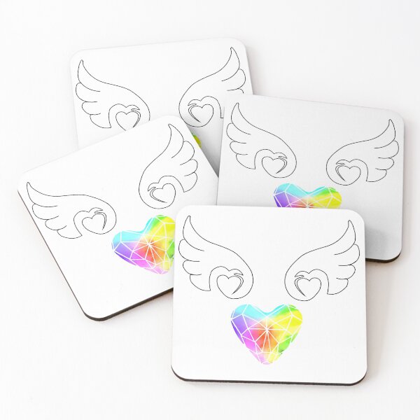 Item preview, Rainbow Heart Wings  designed and sold by CupidAnimations.