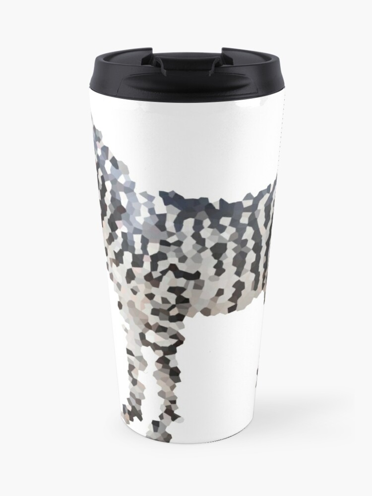 Fragmented Zebra Travel Mug By Spacerawr Redbubble