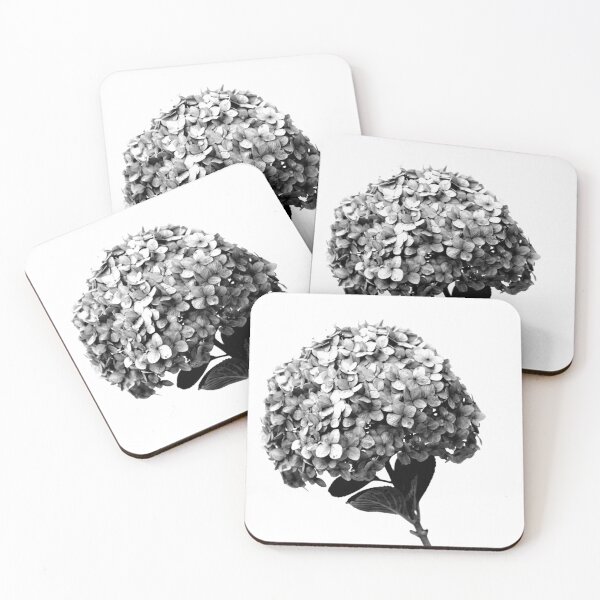 Item preview, Hortensia Hydrangea Flower Black and White designed and sold by anafrancisconi.