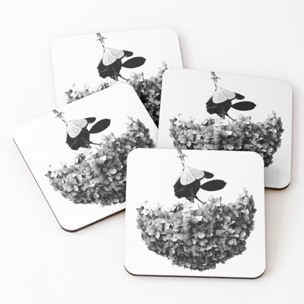 Item preview, Hortensia Hydrangea Flower Black and White designed and sold by anafrancisconi.