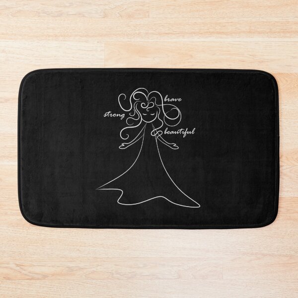 Item preview, Strong Brave Beautiful Girl (white version on dark background) designed and sold by nutmegfairy.