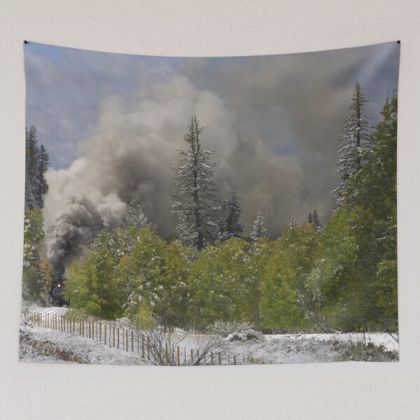 Item preview, Steam train approaching through the trees designed and sold by Spattergull.
