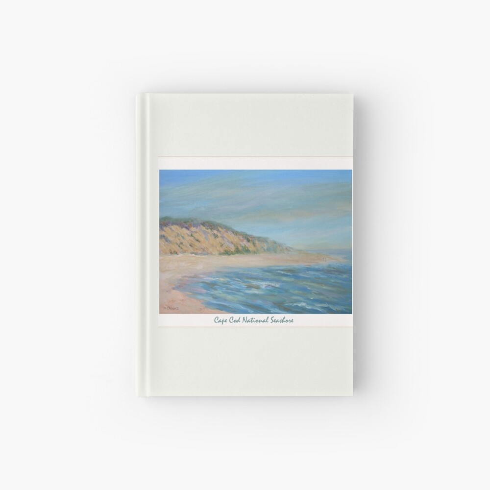 Cape Cod National Seashore. Oil painting of the unspoiled dunes and beach of Cape Cod. Hardcover Journal