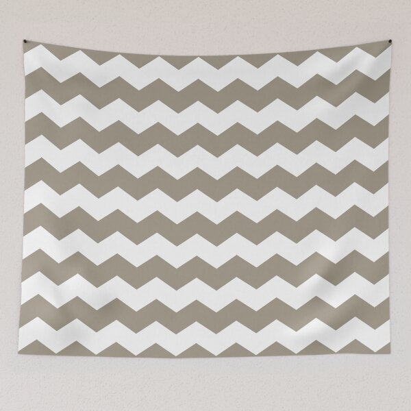 Item preview, Dark Warm Gray and White Chevron Print designed and sold by itsjensworld.