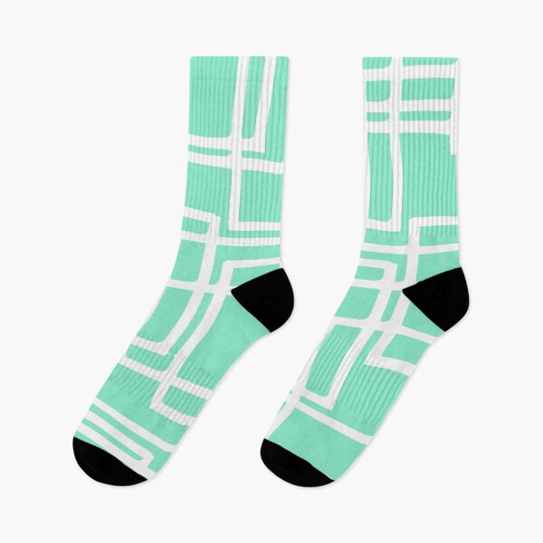 Item preview, Retro Modern White Rectangles On Diluted Aqua designed and sold by taiche.