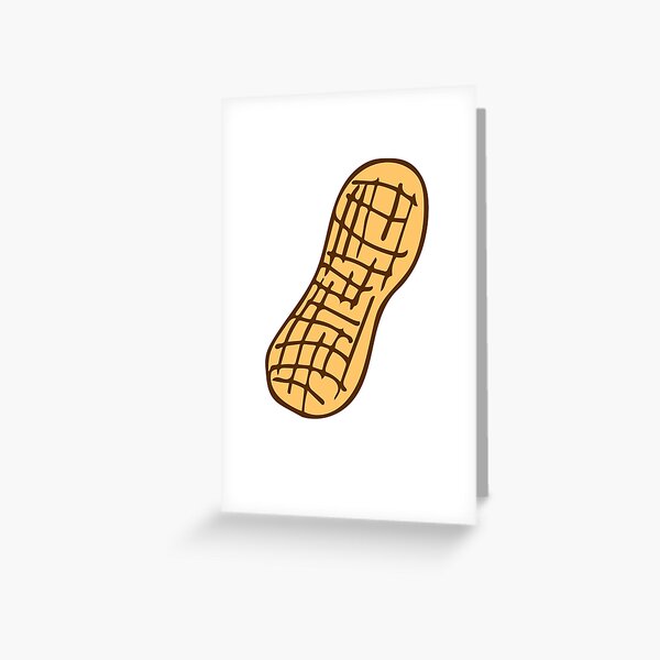 Peanut peanut shell peanuts illustration gift Greeting Card