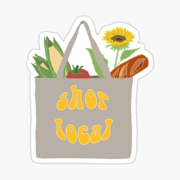 Item preview, shop local, farmers market sticker designed and sold by Simonsdesign.
