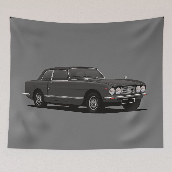 Item preview, Bristol 411 - dark gray car illustration designed and sold by knappidesign.