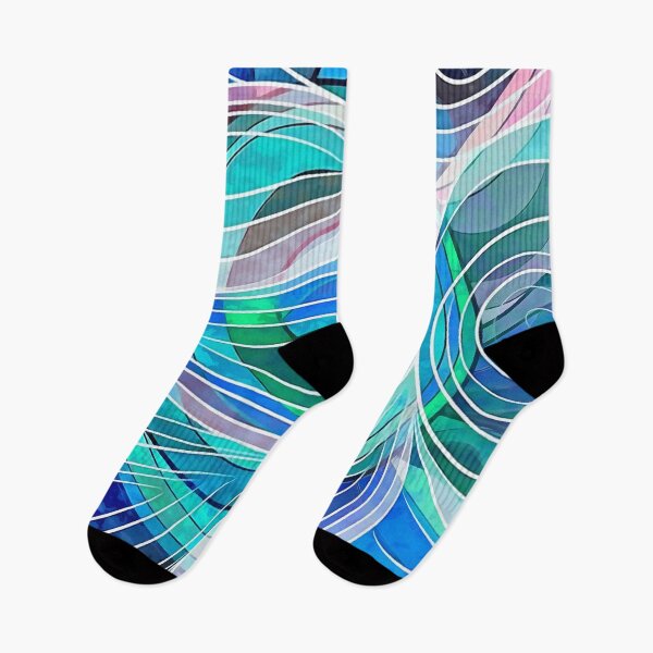 Item preview, Pale Blue and Pastel Jade Doodle With White Lines designed and sold by taiche.