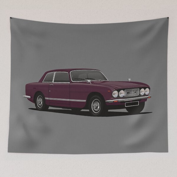 Item preview, Bristol 411 - dark red car illustration designed and sold by knappidesign.