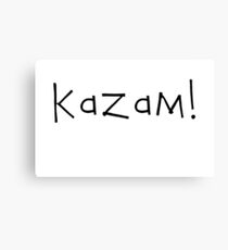 Kazam! (black) Canvas Print