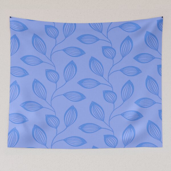 Item preview, Climbing Vine Leaves In Blue On Light Blue designed and sold by taiche.