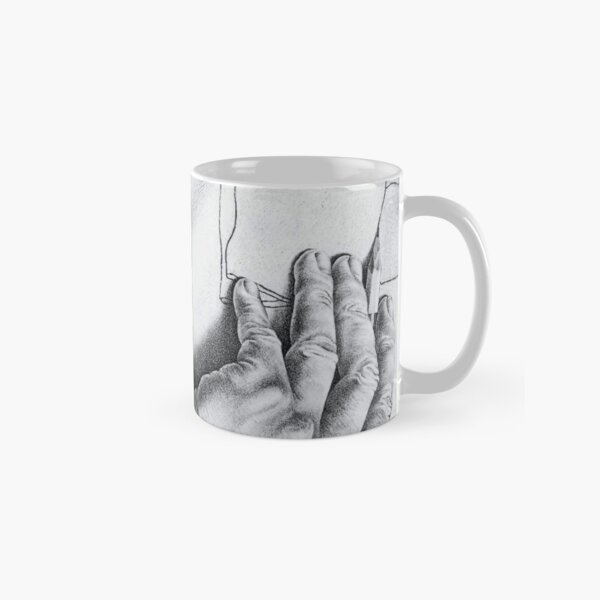 MC Escher Drawing Hands 1948 Artwork for Posters Prints Tshirts Men Women Kids Classic Mug