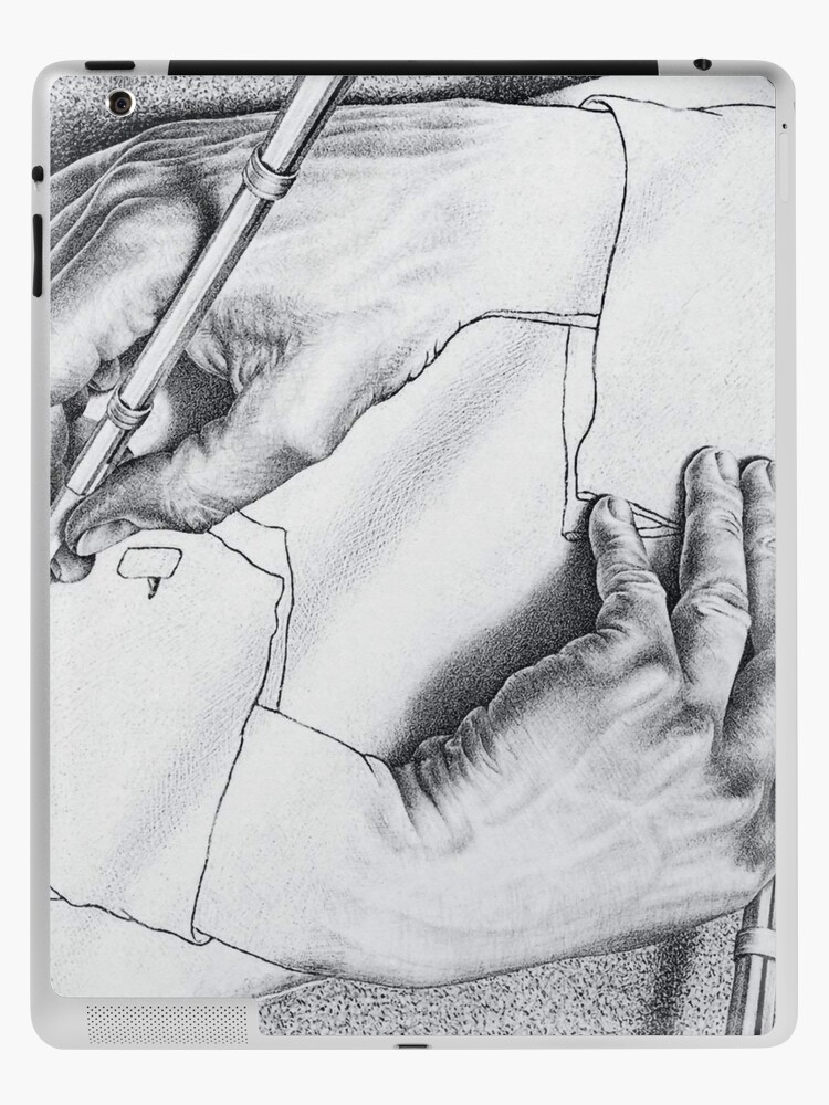 Mc Escher Drawing Hands 1948 Artwork For Posters Prints Tshirts Men Women Kids Ipad Case Skin By Clothorama Redbubble